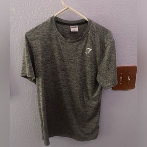 Medium, gray gym, shark T-shirt